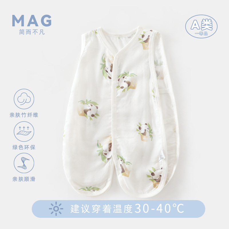 Baby romper summer style bamboo cotton gauze clothes, Class A breathable, cool and comfortable baby crawling clothes, baby bodysuit