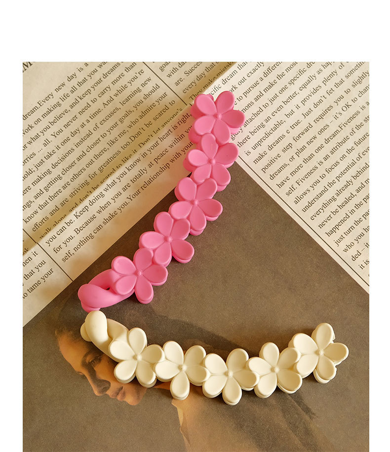Flower Pattern Women's Gender Spray Paint Design Simple Style Style Women's Simple Style Flower Plastic Resin Spray Paint Hair Clip