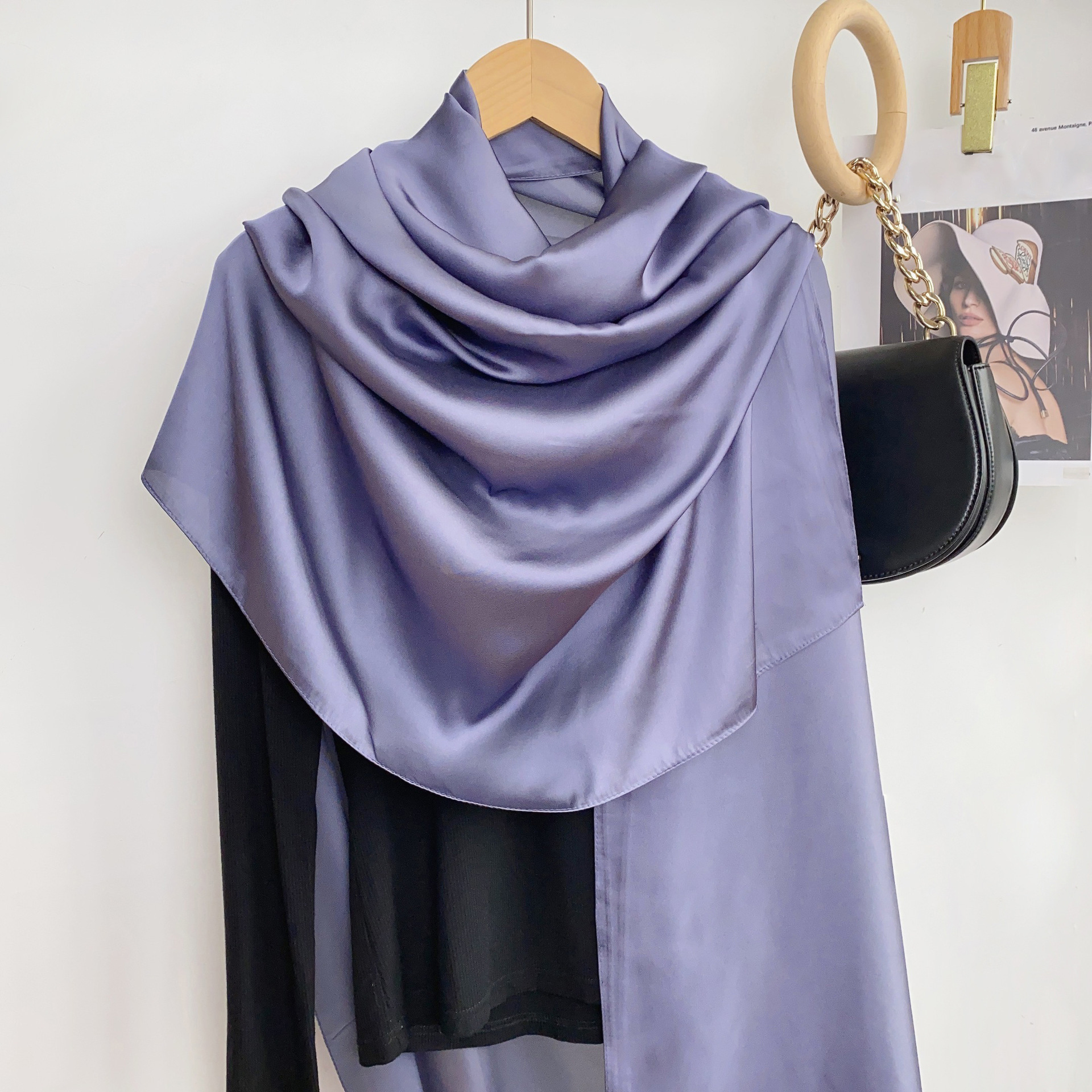 Verano delgada de gran tamaño bufanda desierto viajes protector solar chal estilo étnico bufanda seda artificial color sólido bufanda para las mujeres