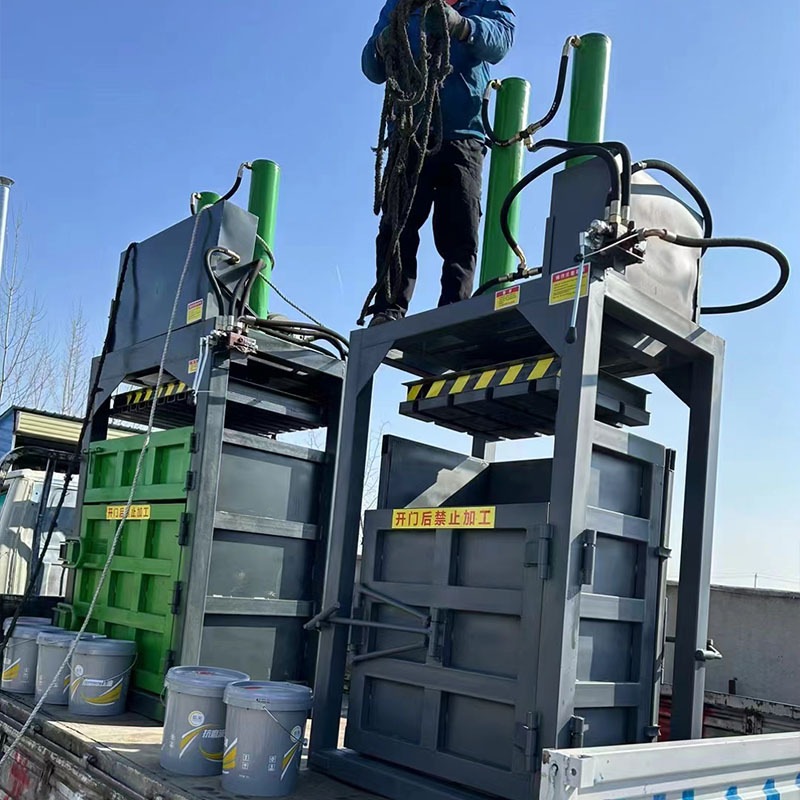 薄膜编织袋垃圾打包机 废品废铁金属压缩机 油漆桶棉花压扁机