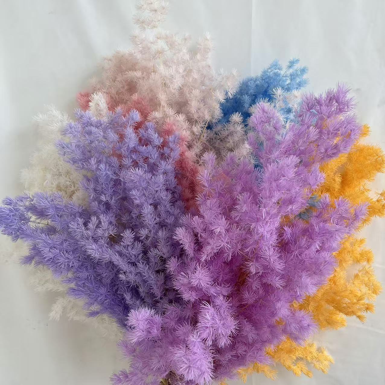 永生蓬莱松 短枝长枝手工材料花艺插花搭配花束永生花材料批发