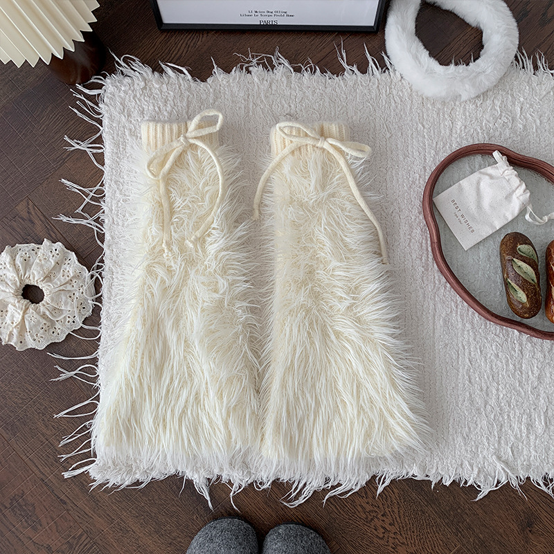 Scaldamuscoli Stivali Moda Calzini di Cotone Donna Autunno e Inverno Spessi Caldi Coprigambe Ins Subculture JK Hot Girl Lungo Tubo Visone Velluto Vitello Coprigambe_voghion.com