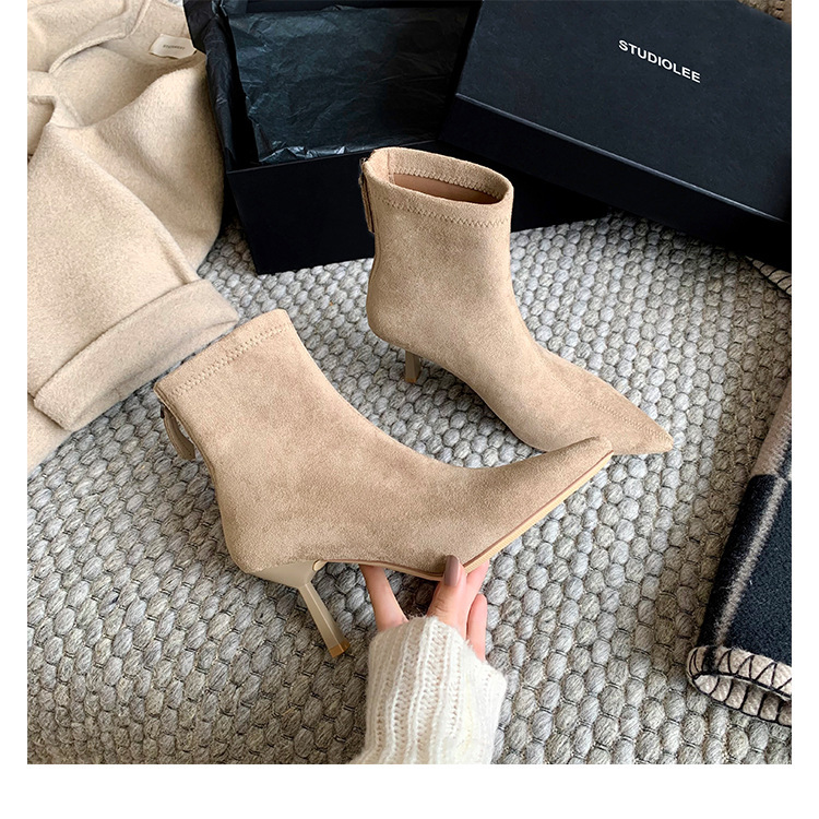 728-3 grape mom 2024 autumn and winter New European and American high heel pointed stiletto heel women's boots zipper short women's boots 728-3 grape mom 2024 autumn and winter New European and American high heel pointed stiletto heel women's boots zipper short women's boots