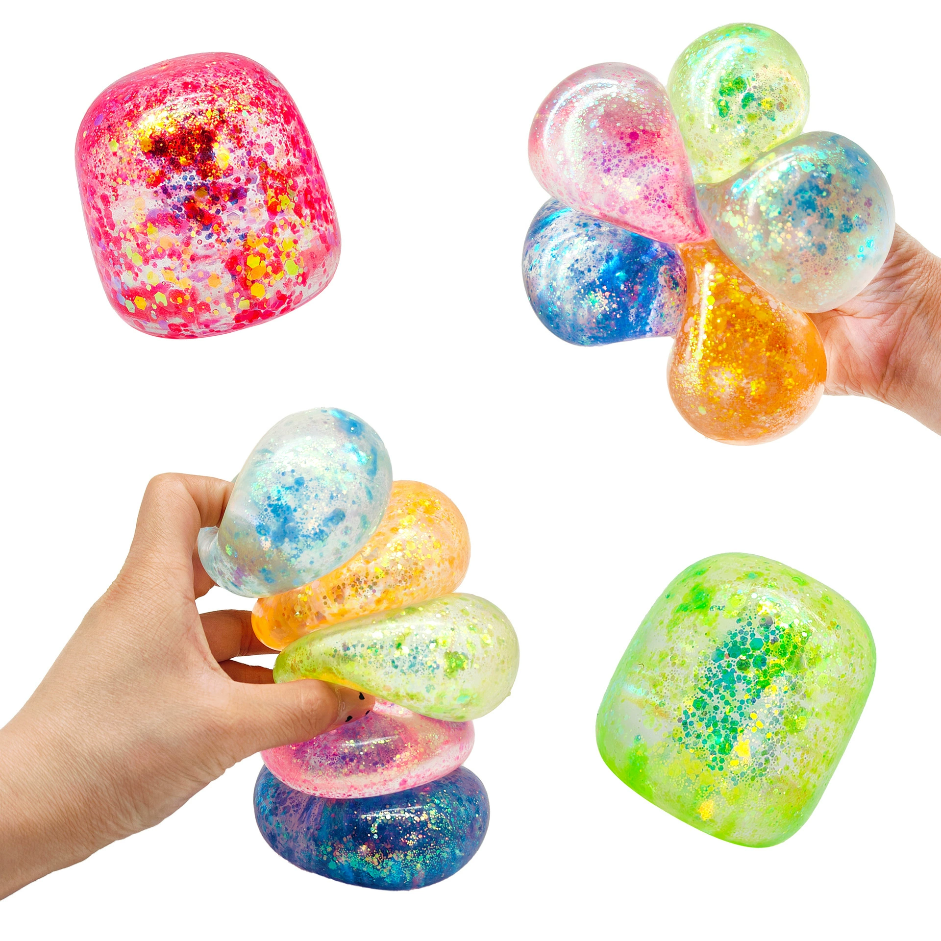 Cross-border light-changing cylindrical maltose squeeze ball maltose decompression toy