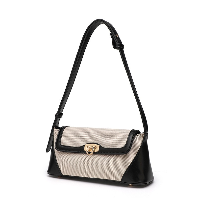Underarm Bag Foreign Trade French Niche Crowdsourcing Bag New Contrasting Color Casual Commuting All-match Retro Shoulder Crossbody Bag Underarm Bag Foreign Trade French Niche Crowdsourcing Bag New Contrasting Color Casual Commuting All-match Retro Shoulder Crossbody Bag