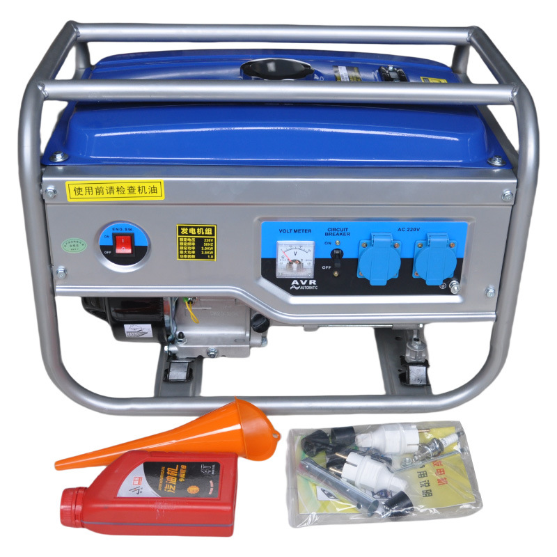 110V220V3千瓦汽油机低噪音家用开架式多燃料单相三相双电压