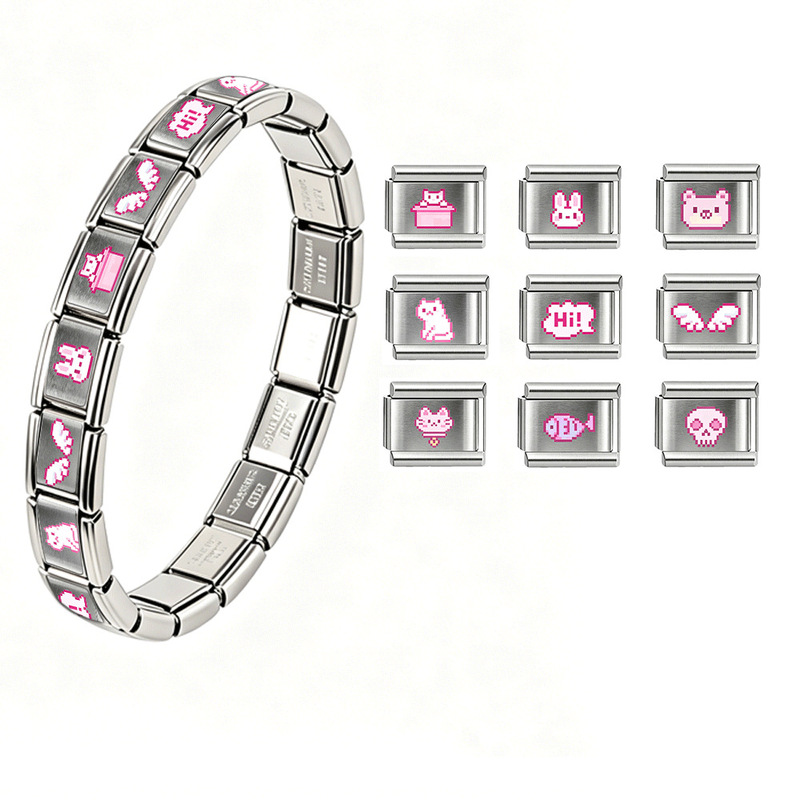 Stainless Steel Elastic Bracelet, Classic Creative Bracelet, Personalized Handmade DIY Bracelet, New and Unique Modular Bracelet Style