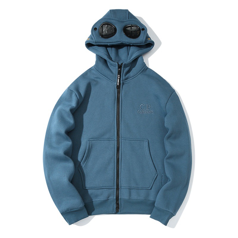 2023 Otoño e Invierno nueva marca de moda transfronteriza gafas de color sólido sombrero costura casual cremallera Chaqueta de algodón para hombres y mujeres