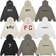 【原单品质】FOG复线ESS潮男女宽松连帽情侣高街美式植绒1977卫衣