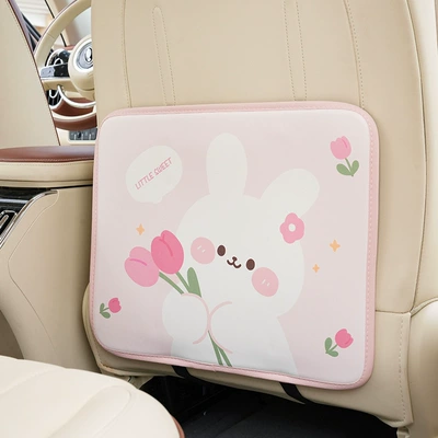 Cute Cartoon Multifunctional Car Anti-Kick Chair back anti-kick pad - small-anti-kick-pad-tulip-rabbit