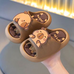 Kapibala Kidsren's Slippers Summer Boys Home Indoor Bath Non-Slip Girls Middle and Large Kidsren Family Baby