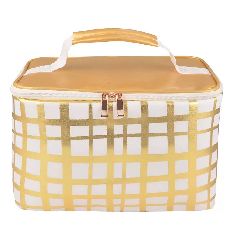 户外野营双肩冰包皮革餐具包午餐盒冷藏保鲜冰包上班携式储存包