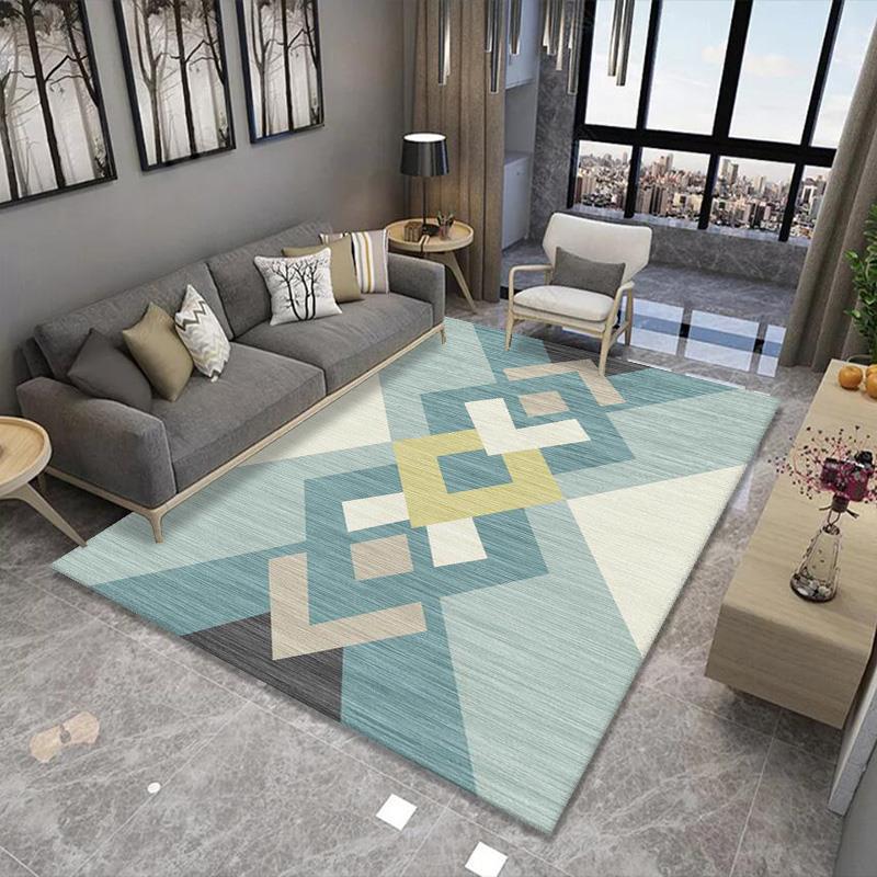 Alfombra nórdica sala de estar sofá mesa de café manta moderna minimalista Luz de lujo Casa dormitorio totalmente cubierto área grande puerta mat image 28