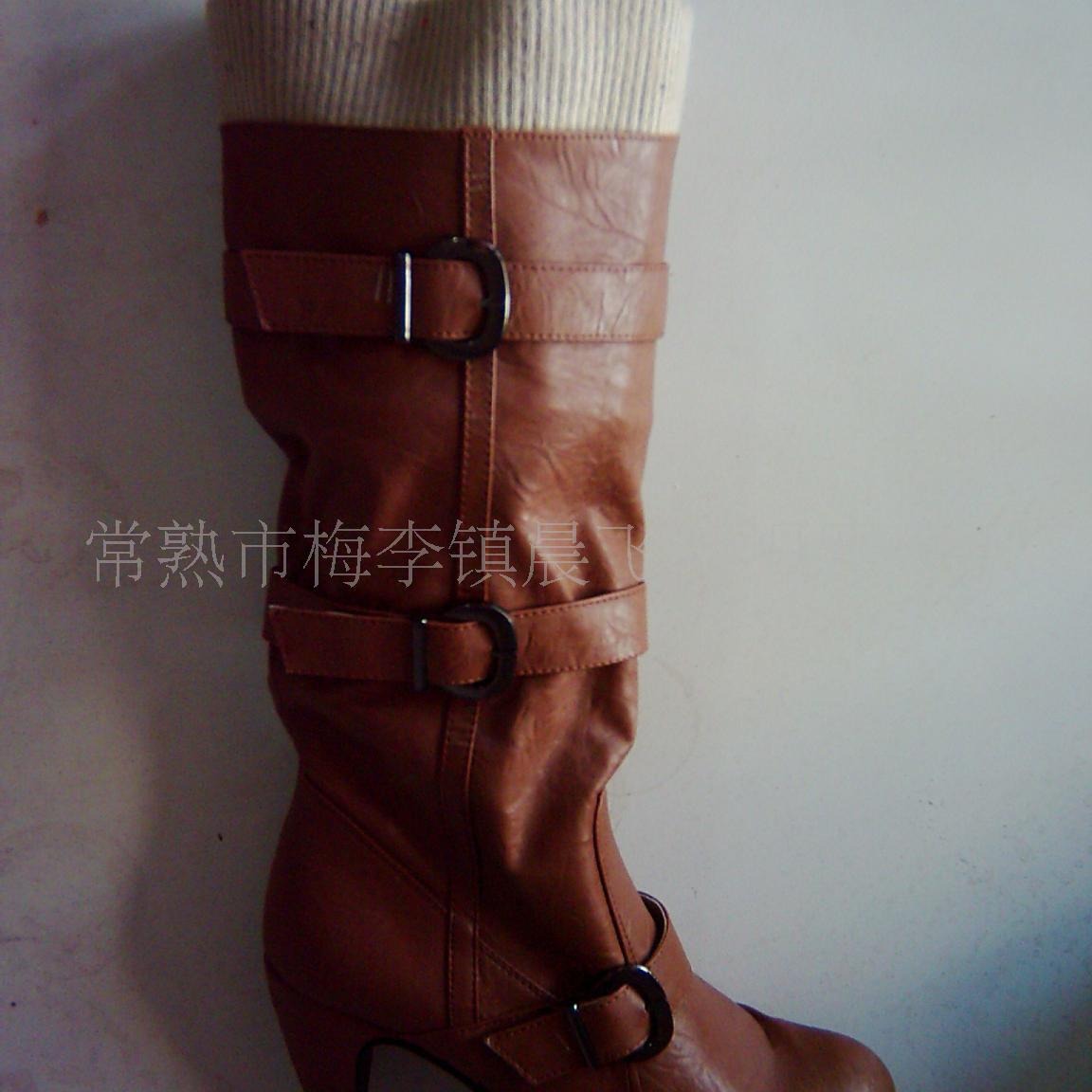 厂家直做供应7针2*2女式长统靴２１s涤纱加氨纶针织罗纹细纹21s