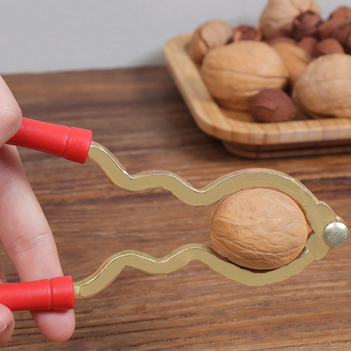 Metal walnut clamp to open walnut tools household pressed dried fruit shell clamp crushed nut pliers multi-functional shell opener