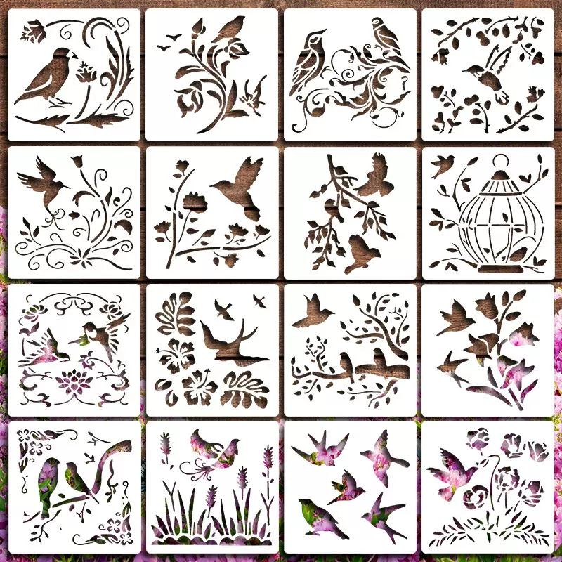 跨境亚马逊原创儿童镂空绘画模版绘画模版花卉diy喷涂画画辅助器