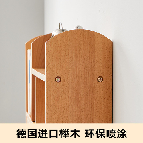 BB4C wholesale solid wood desk small bookshelf desktop corner two-layer shelf desk storage rack simple
