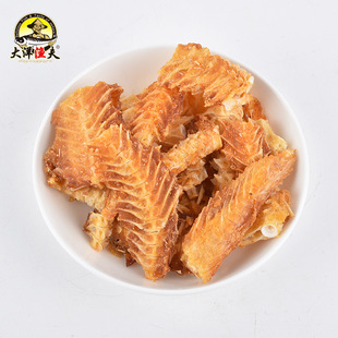 青島批發魚骨酥魚骨頭1斤魚刺香酥魚排即食零食深海魚骨一件代發