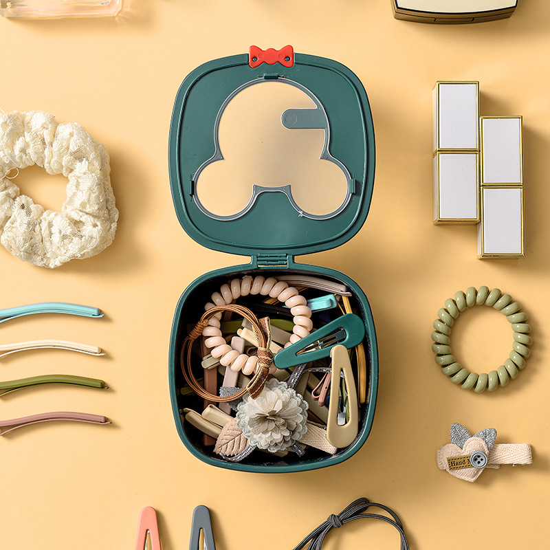 创意ins学生宿舍桌面杂物收纳整理盒 可爱卡通饰品家用简约储物盒|ms