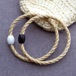 Black and White Hemp Rope Ring Set Rope Throwing Game Outdoor Grass Beach Kindergarten School Activities Team Building Activities