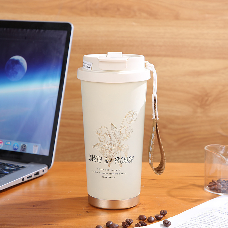 Vaso de café de segunda generación transfronterizo, vaso aislado de acero inoxidable 304, vaso de agua al vacío, vaso de regalo que mantiene el frío para uso en exteriores y en el coche