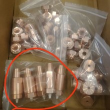 螺母點焊機電極頭M5M6M8M10M12螺母電極頭定位銷錐形彈簧壓帽主體