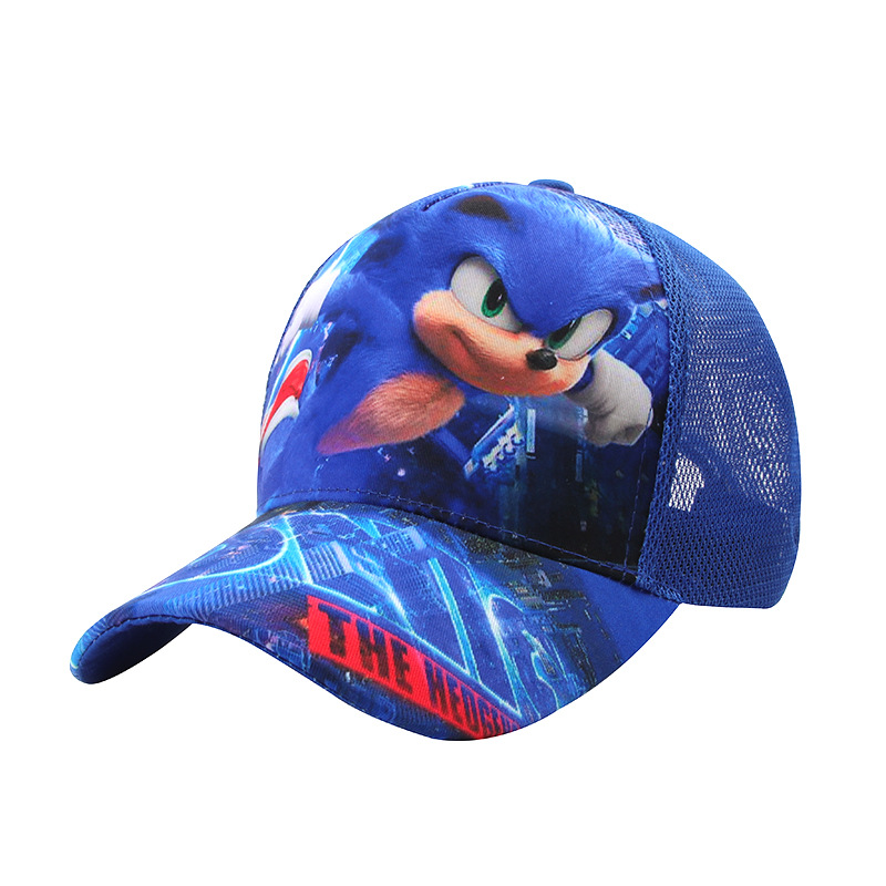 thumbnail image 1 of Sombrilla de primavera y verano y gorra de red de protección solar Sonic cartoon anime baseball cap blue one, 1 of 2