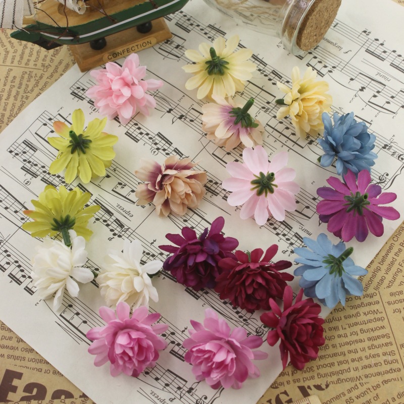 Factory direct sale artificial small lilac Carnation silk flowers fake flowers small flower heads DIY bead curtain foam flower balls and so on