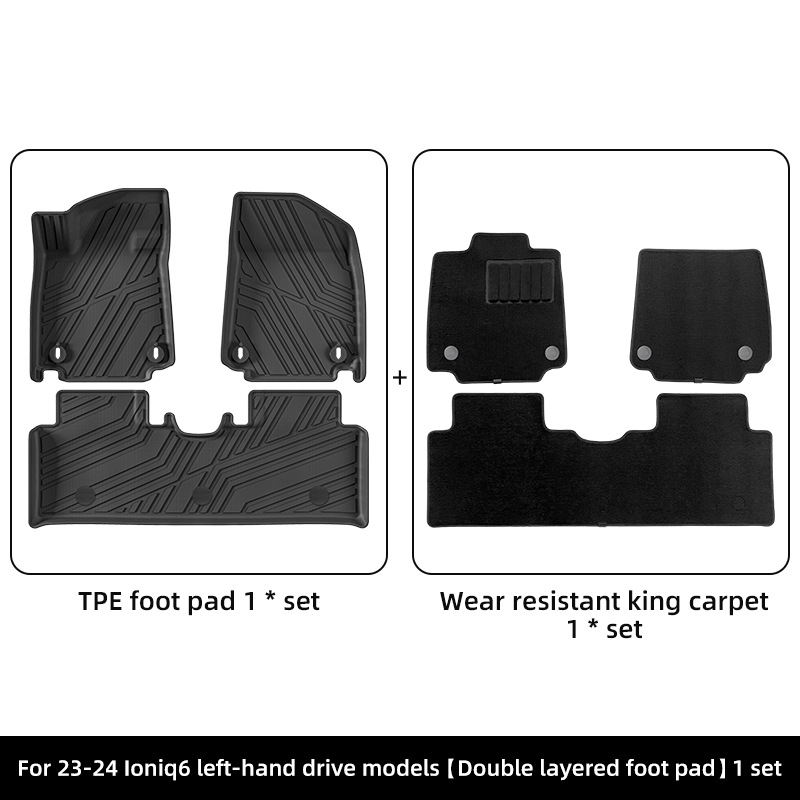 Hyundai – TPE Car Floor Modelə uyğun ayaqaltı - 23-24-hyundai-ioniq-6-double-layer-durable-floor-mats