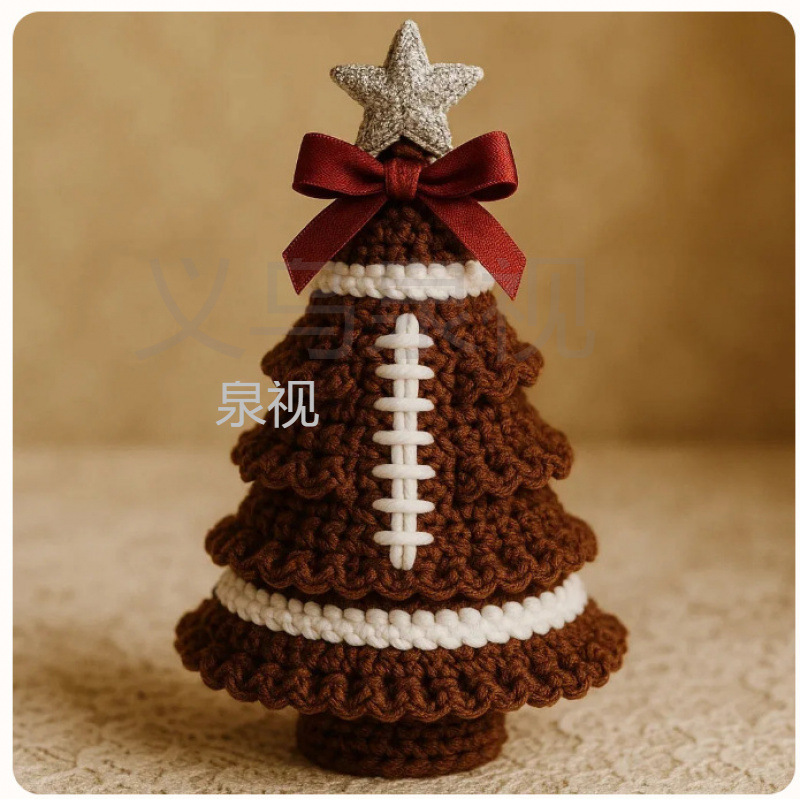 Handmade Football & Baseball Crochet Christmas Tree Ornament|undefined