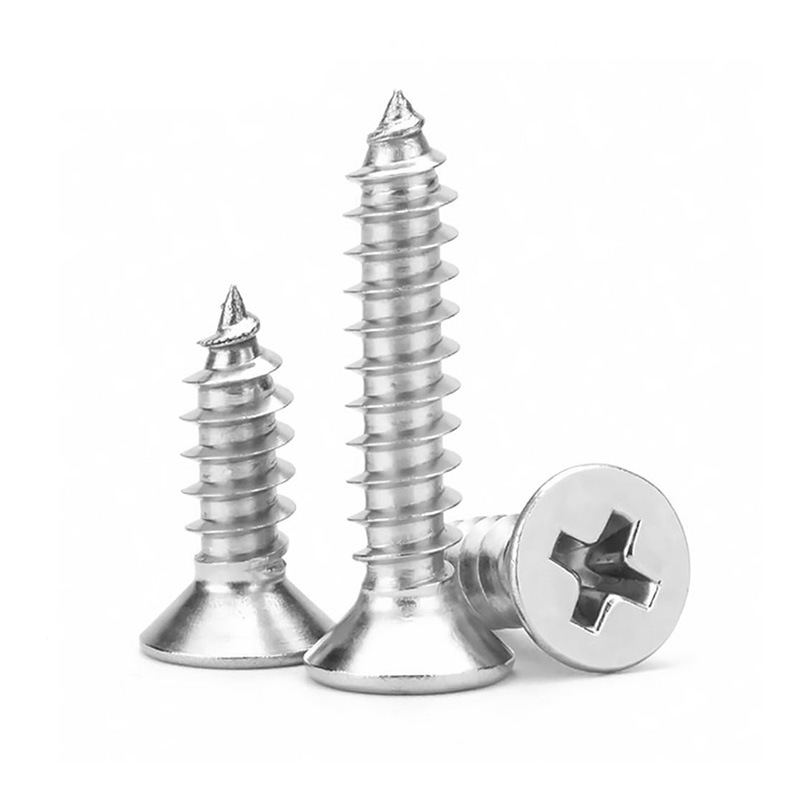 KA countersunk head cross tapping screw wholesale nickel plated zinc flat head screw cross recessed carbon steel self tapping screw tip tail