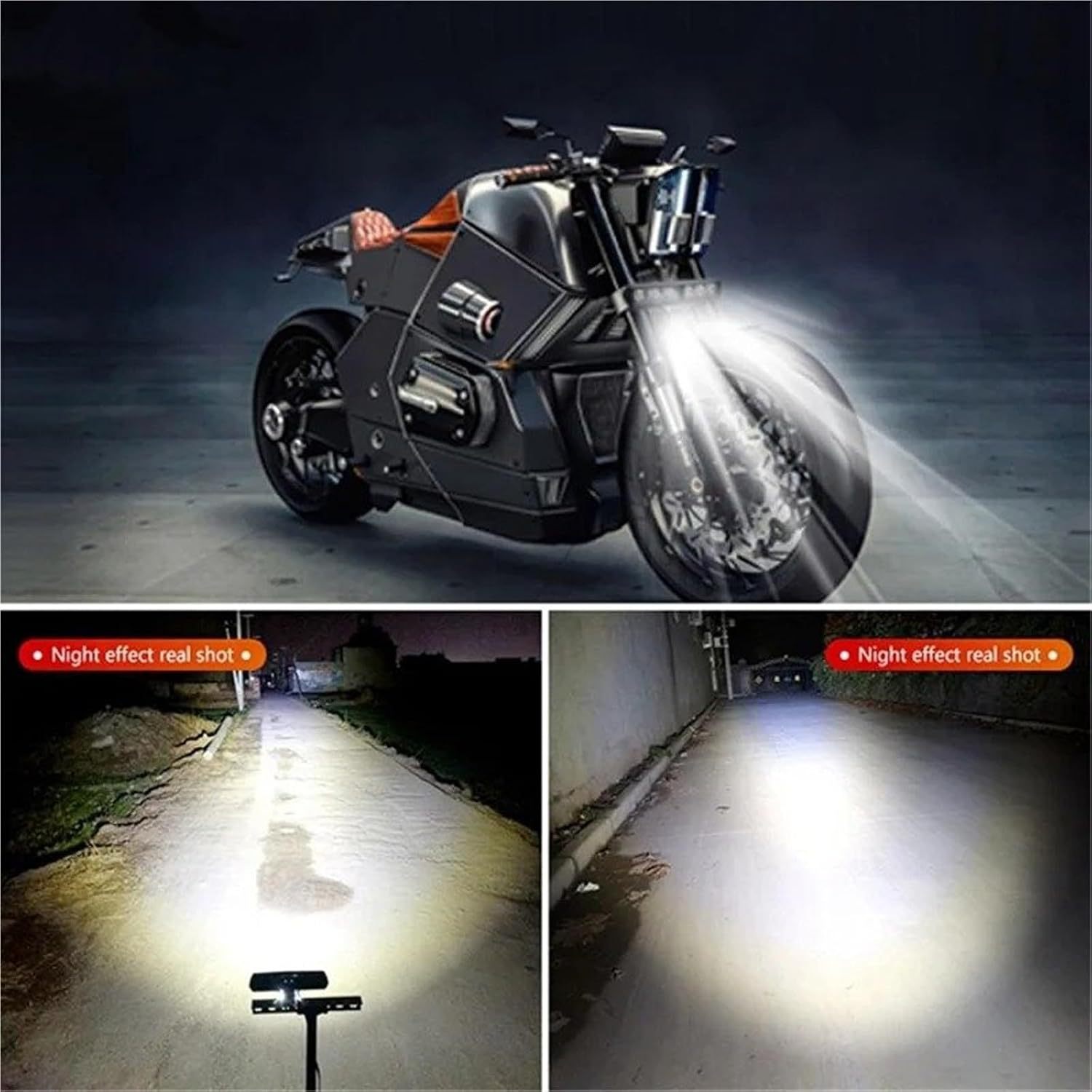 New 6-bead electric vehicle light, motorcycle LED headlight, super bright spotlight, 12V high-power bulb, waterproof, external modification