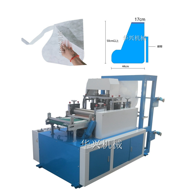 一次性透气无纺布靴套机 系带靴套生产设备 防尘耐磨脚套制造机