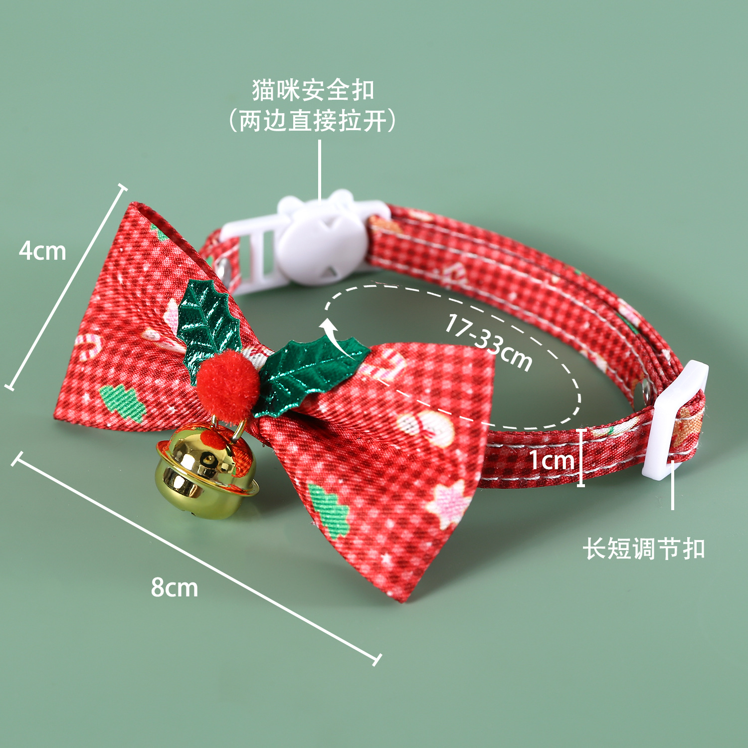 2024 mascotas navideñas corbata de tela cuadrada rojo y verde muñeco de nieve campana gatos perros collar arco anti-asfixia