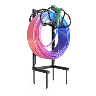Cross-Border New Product Garden Hose Rack Outdoor Water Pipe Bracket Outdoor Pipe Storage Rack Heavy-Duty Metal Hose Reel Bracket