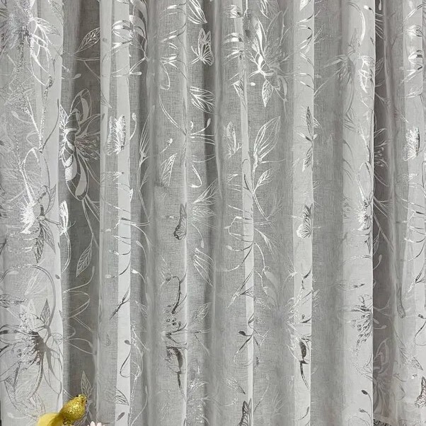 Ozone Wildberry Amazon Foreign Trade Cross-Border Exclusive Gold-Stamped Floral Butterfly Window Screen Fabric Direct from Manufacturer Ozone Wildberry Amazon Foreign Trade Cross-Border Exclusive Gold-Stamped Floral Butterfly Window Screen Fabric Direct from Manufacturer