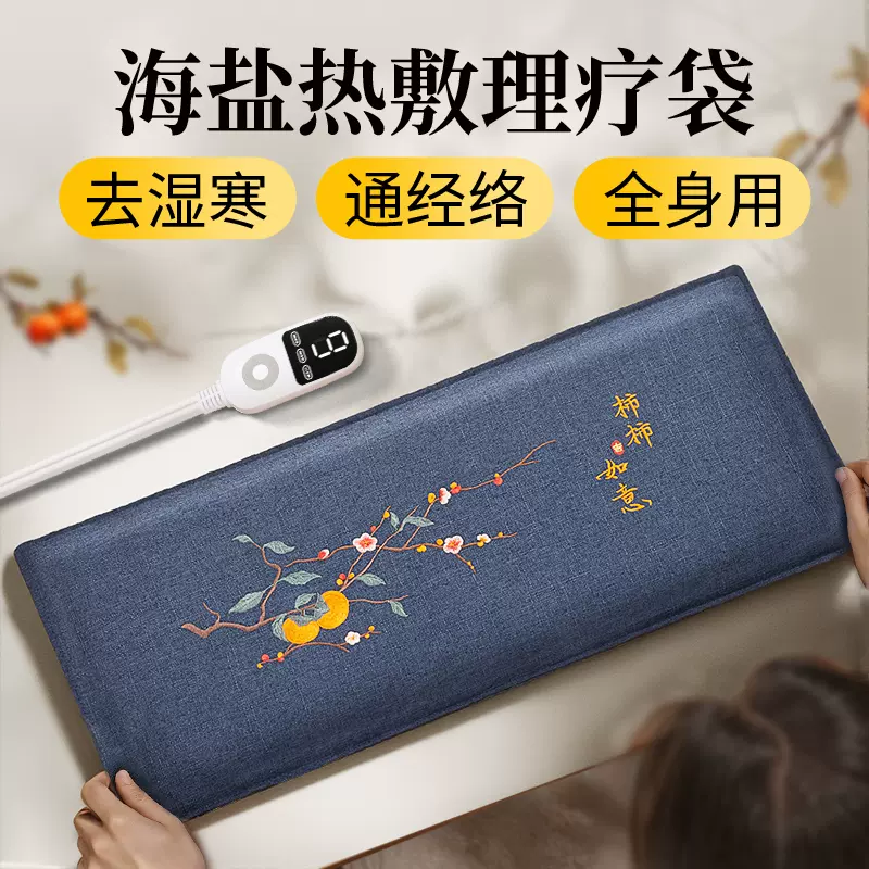 海盐热敷包粗盐电加热理疗子全身电暖通用艾草艾灸腹部肚子腰部