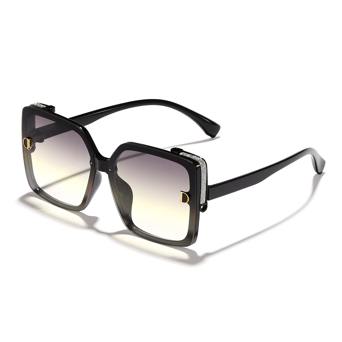 La nueva versión coreana de la letra D generoso marco cara pequeña PC gafas de sol calle moda desgaste necesario al aire libre gafas de sol