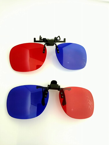 Red and blue 3D glasses clip-on myopia glasses clip-on theater polarized 3D stereoscopic clip-on myopia glasses suitable for computers