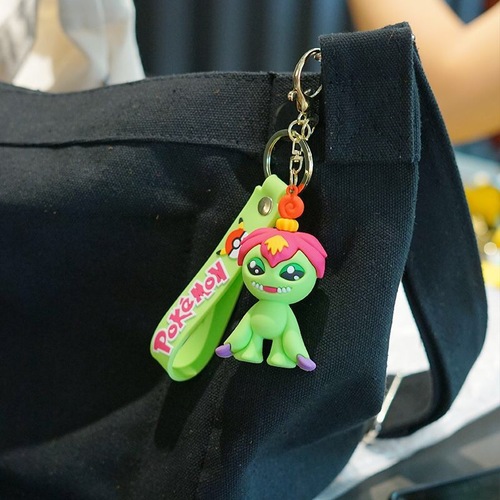 New Style Keychain for Women, Cute Digimon Car Hook Decorative Doll Machine Student Schoolbag Accessory Key Ring Wholesale