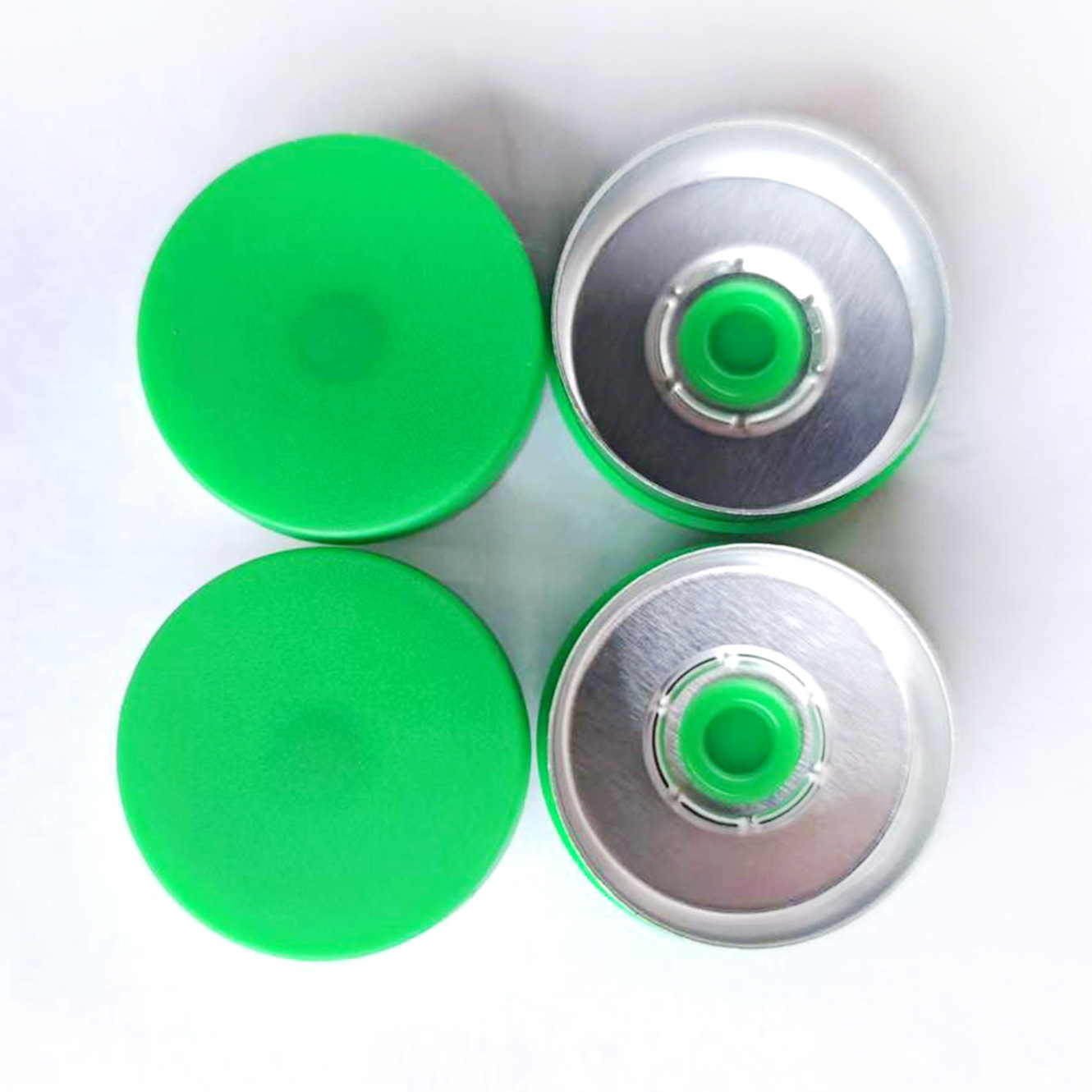 Venta directa de fábrica de 20 tipos de tapas de aluminio-plástico esmeriladas, tapas compatibles para viales, tapas azules a presión para botellas hechas de aluminio. image 17