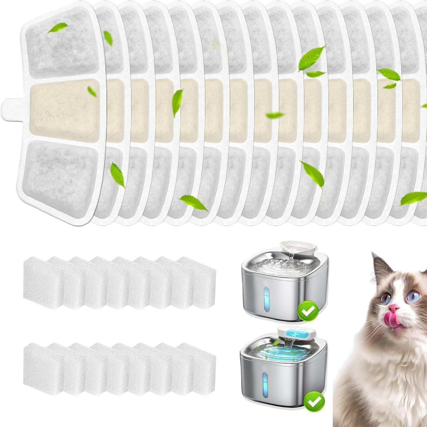 厂家直供宠物智能饮水机椰壳活性炭过滤棉 猫咪喷泉喂水器过滤芯