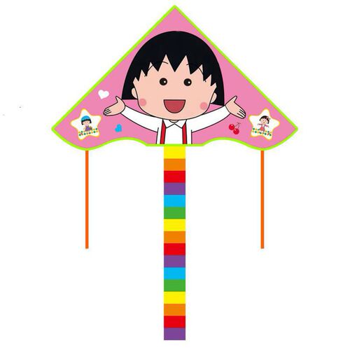 New small curved edge triangle kite children's outdoor cartoon kite stall supply wholesale Weifang small kite