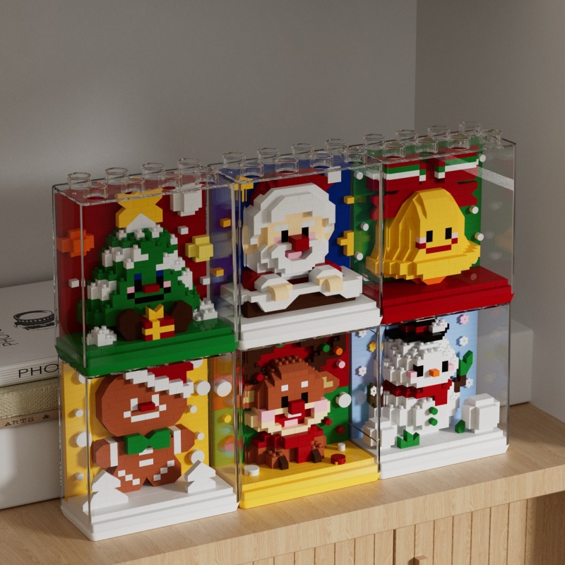 Chao Le Chuang 7255-7260 Santa Claus Gingerbread Man Montaje transfronterizo de bloques de construcción Juguetes para niños Regalos al por mayor