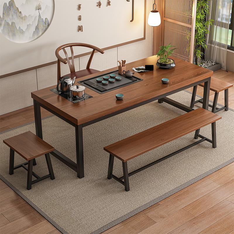 Nueva mesa de té china de tabla grande combinación de oficina kung fu conjunto de mesa de té todo en uno 2025 nueva mesa de té