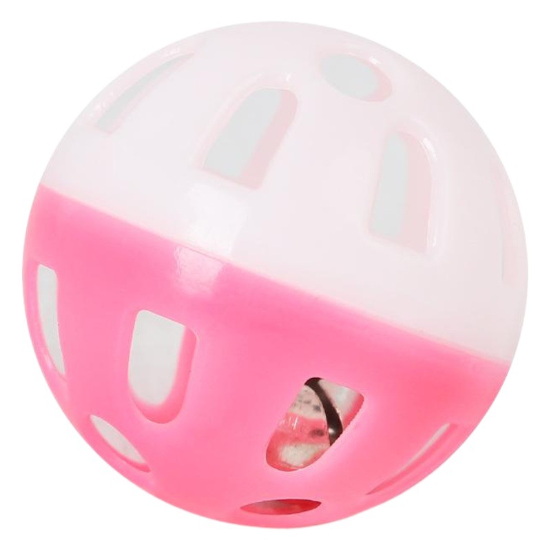 Bola de juguete al por mayor pipipetao Comercio exterior gato color plástico doble color bola 3,8 cm campana bola perro juguete suministros