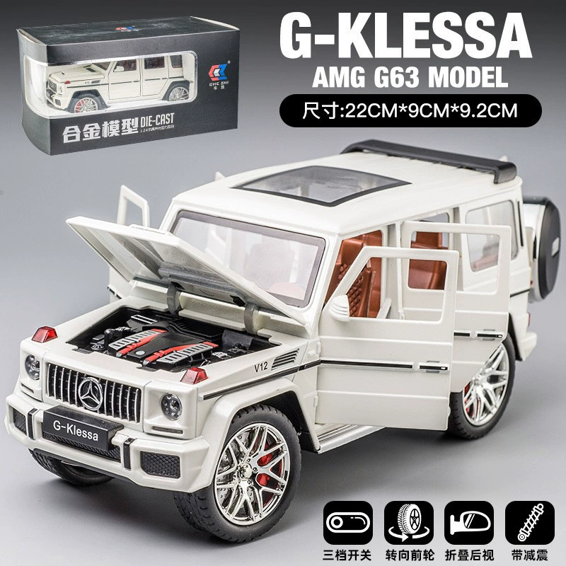 Модель автомобиля Car model, реалистичная литая модель, внедорожник для мальчиков, игрушка со светом и музыкой, масштаб 1:24