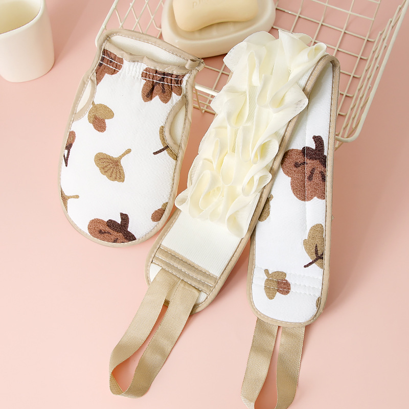 Doble capa gruesa toalla de tela de baño larga toalla de espalda artefacto poderoso frota de barro para descontaminación doméstica tira de tracción especial