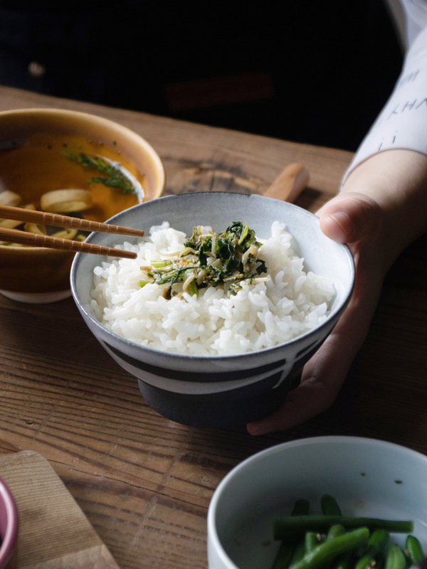 Handmade Black Pottery Rice Bowl, Niche Tableware, Japanese Retro Household Eating Bowl, Bamboo Hat Bowl