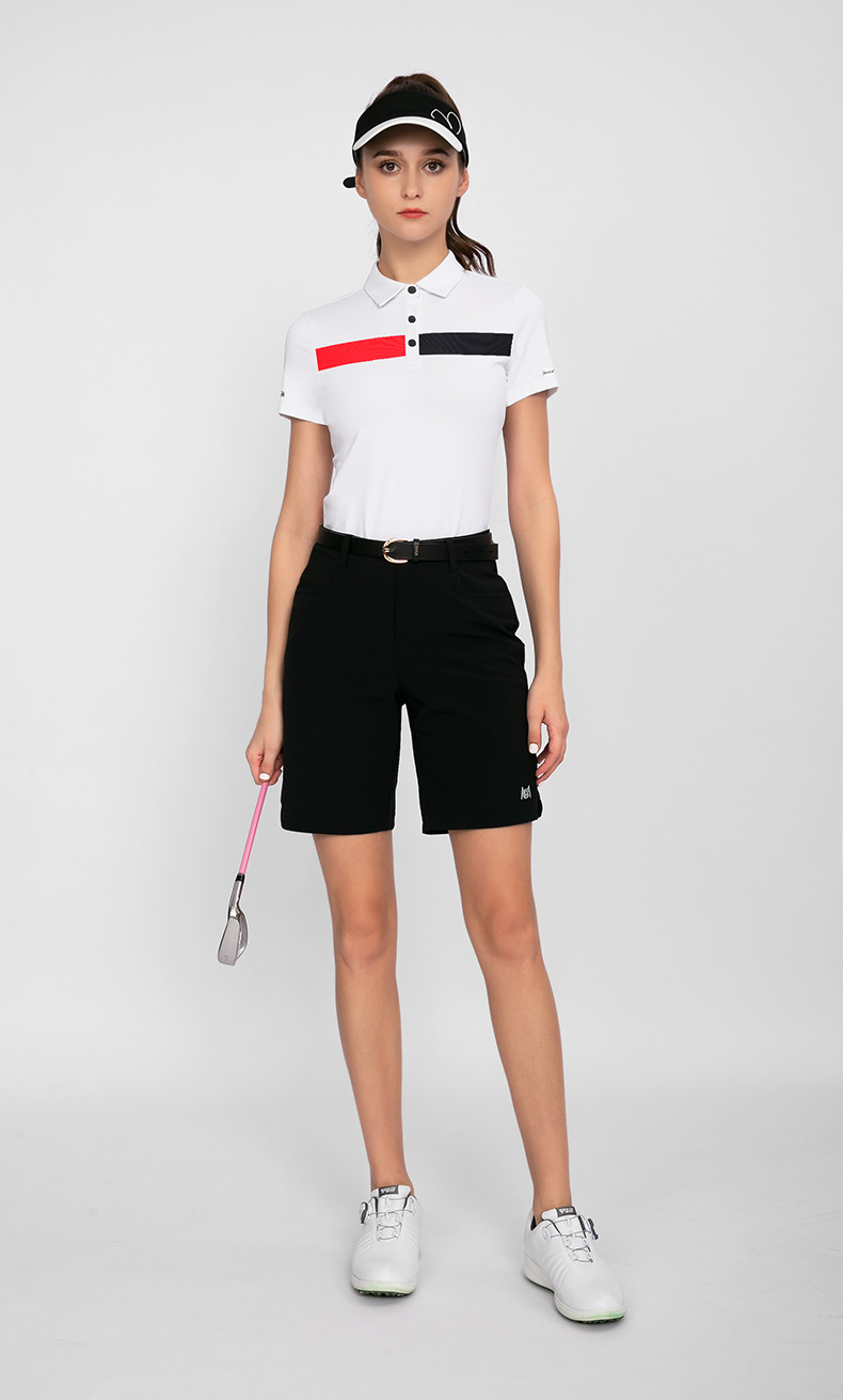 Áo thun golf nữ ngắn tay PGM thoáng mát, thấm hút mồ hôi — KUZ148-Đen, YF596-màu đỏ, KUZ148-Kaki, YF596-màu trắng chi tiết 7